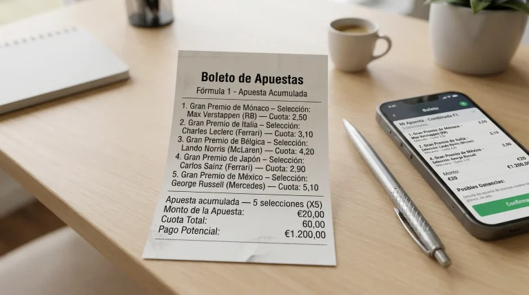 Análisis de apuestas combinadas en Fórmula 1 con cálculo de riesgo y correlación