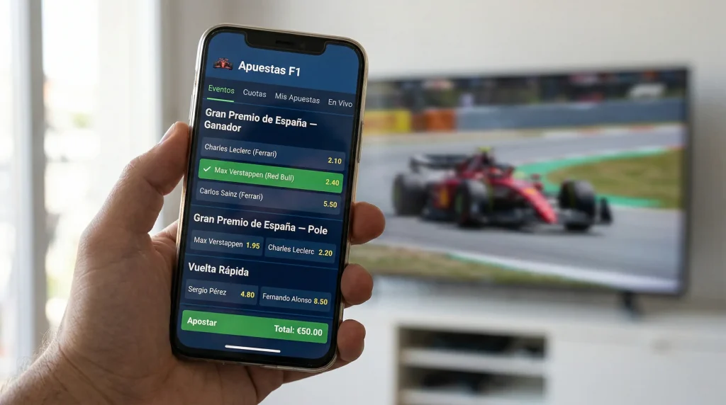 Comparativa de las mejores casas de apuestas de Fórmula 1 en España con licencia DGOJ