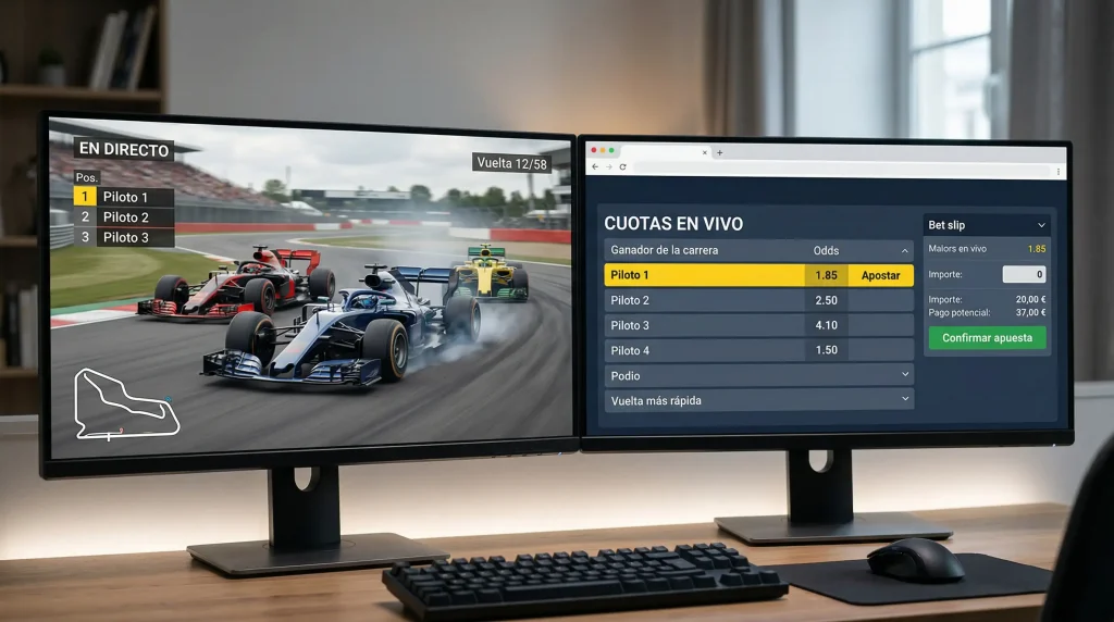 Streaming de Fórmula 1 en casas de apuestas con licencia en España